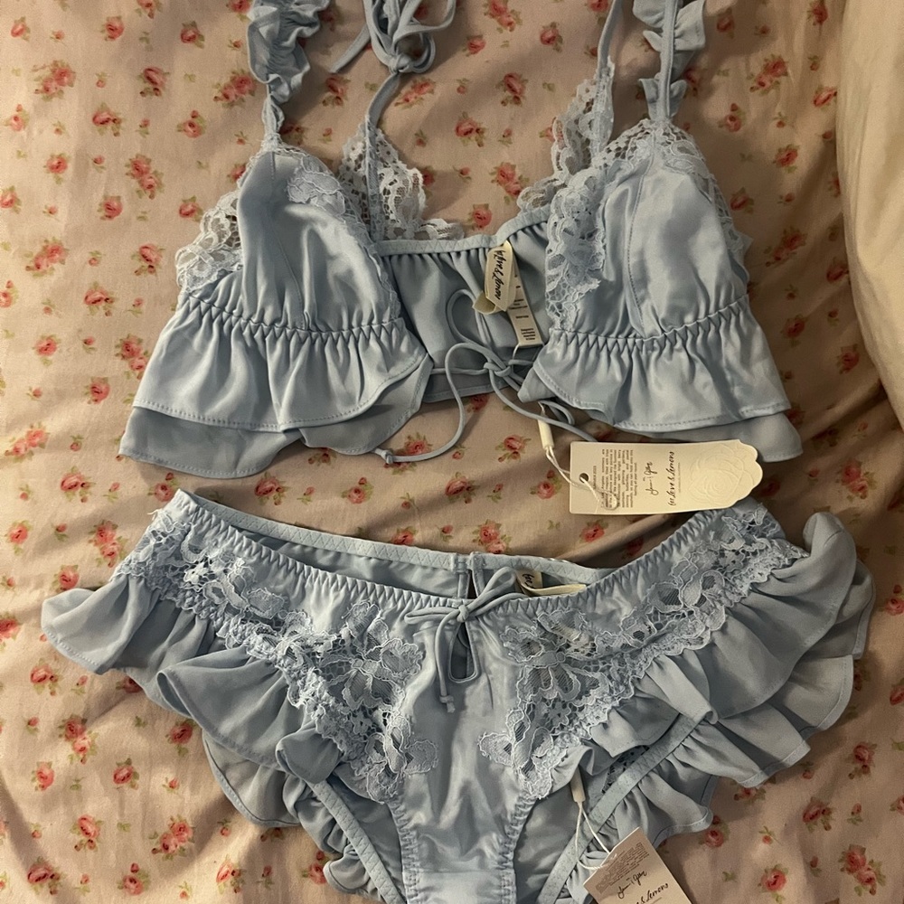 NWT For Love and Lemons x VS Rocio Bralette and Panty Set
